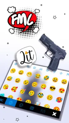 Armed Mask Girl Keyboard Backg android App screenshot 2